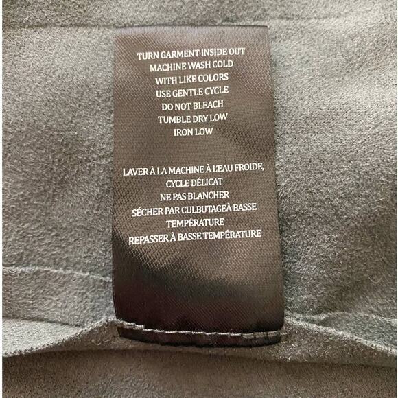 BLANKNYC Drape Front Faux Suede Asymmetrical Zip Jacket Grey XS - Picture 14 of 14
